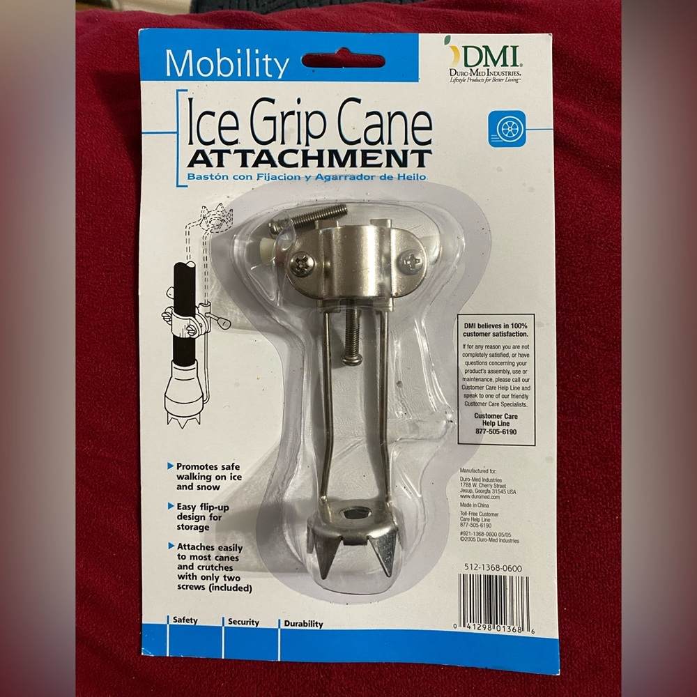 Mi Mobility Ice Grip Cane Attachment - Silver